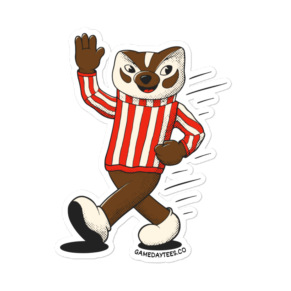 Madison Wisconsin Badgers vintage stickers