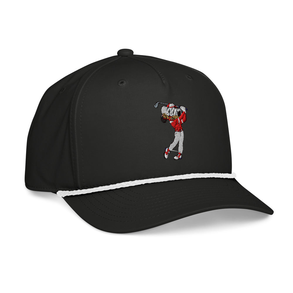 Oklahoma Sooners Golfer rope hat — Black (rightfront)