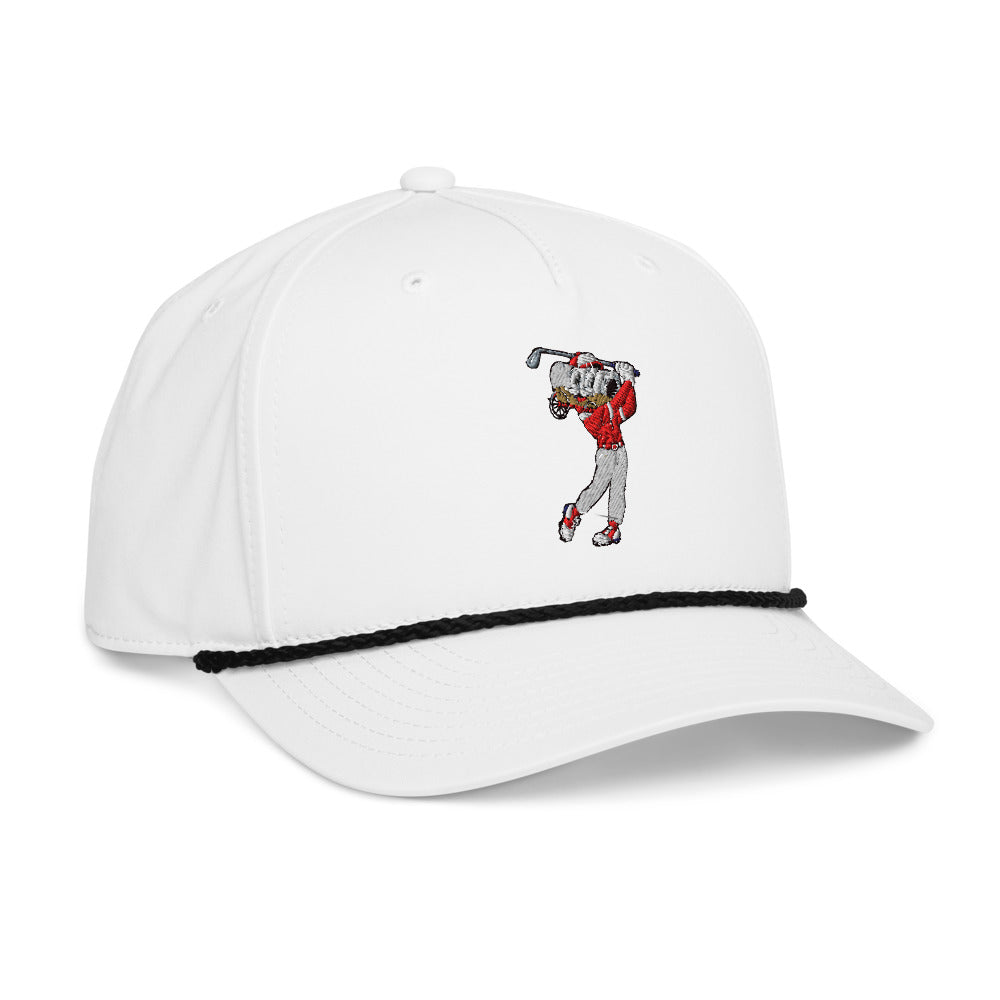 Oklahoma Sooners Golfer rope hat — White (rightfront)