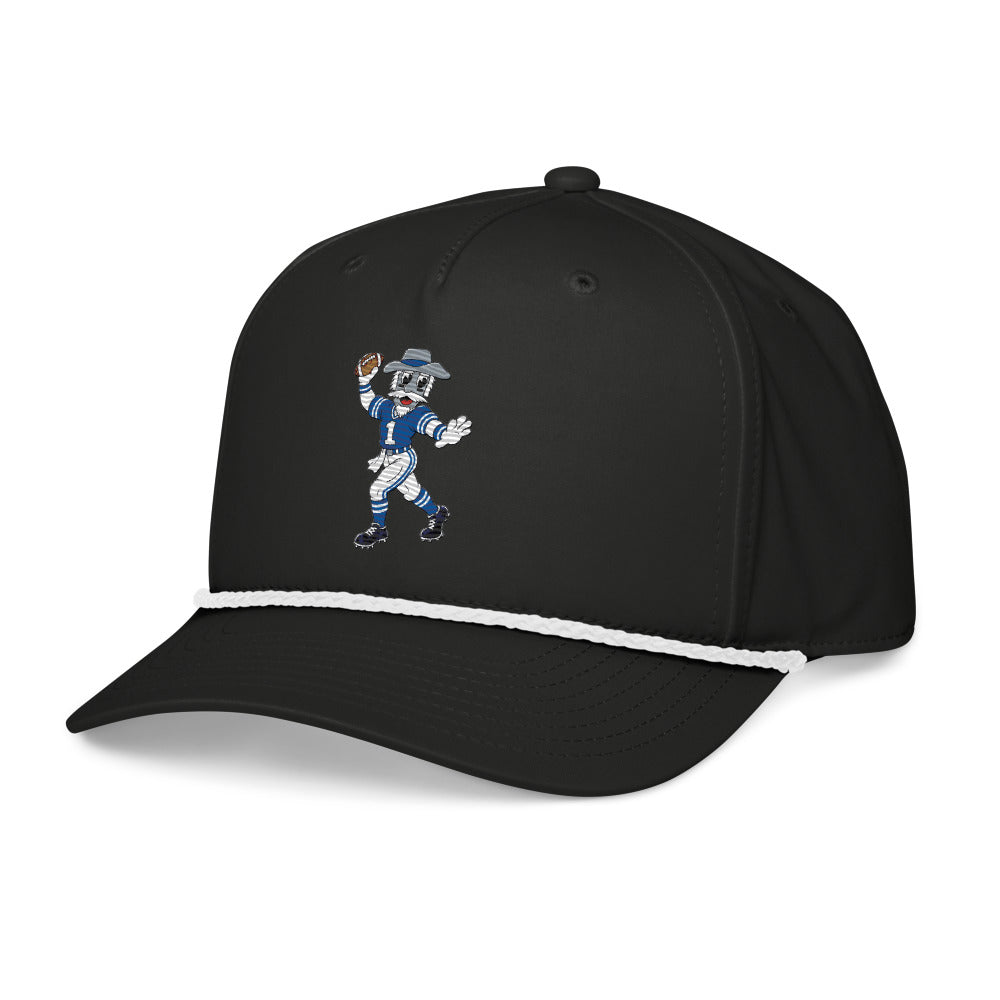 Ole Miss Rebels Quarterback rope hat — Black (leftfront)