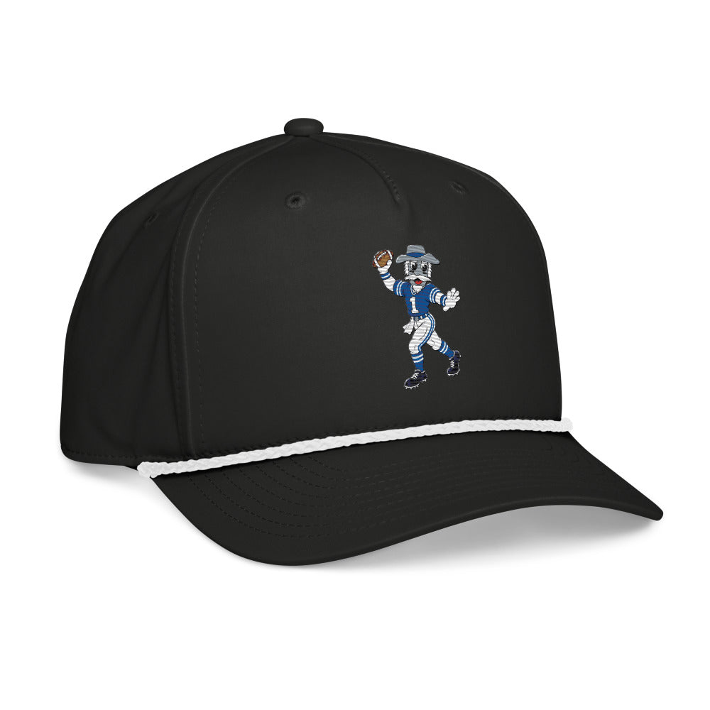 Ole Miss Rebels Quarterback rope hat — Black (rightfront)