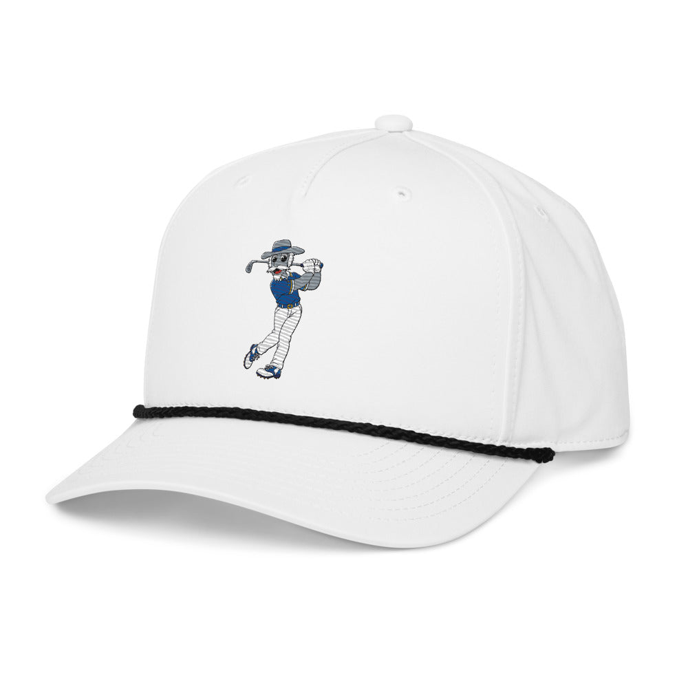 Ole Miss Rebels Golfer rope hat — White (leftfront)