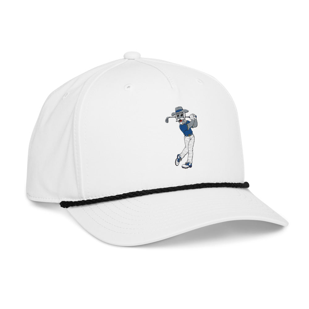 Ole Miss Rebels Golfer rope hat — White (rightfront)