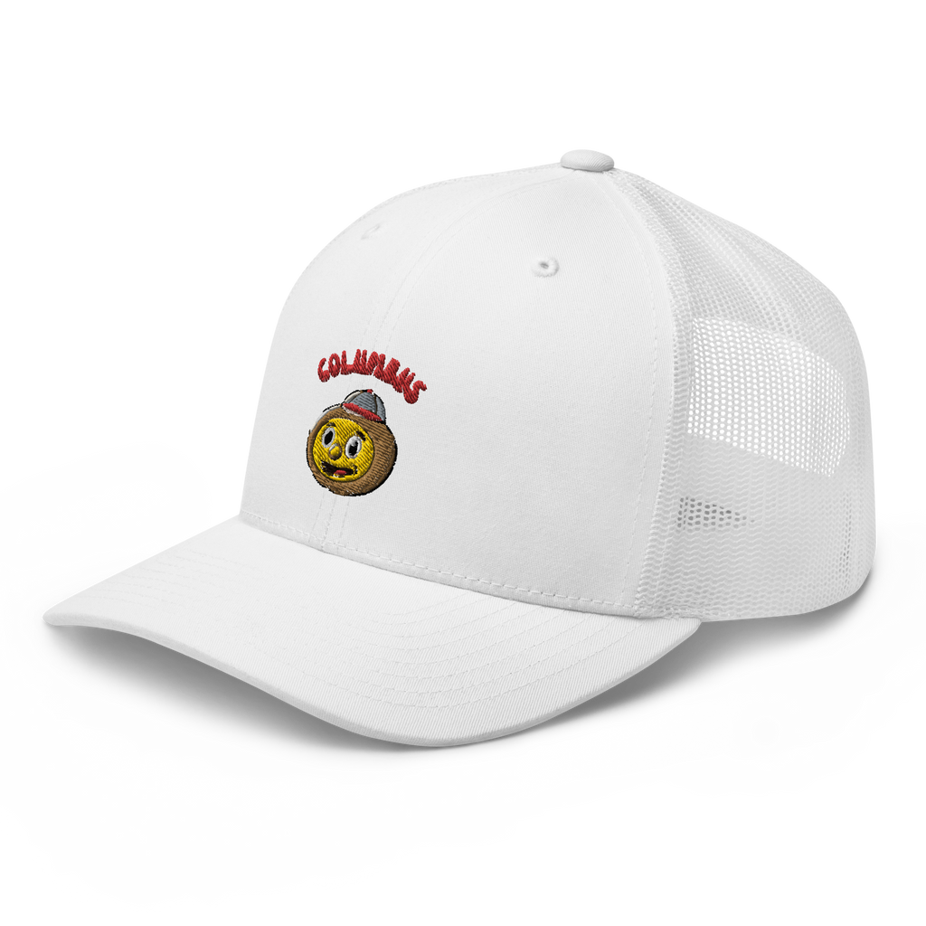 Columbus Ohio State Buckeyes vintage snapback hat - white front