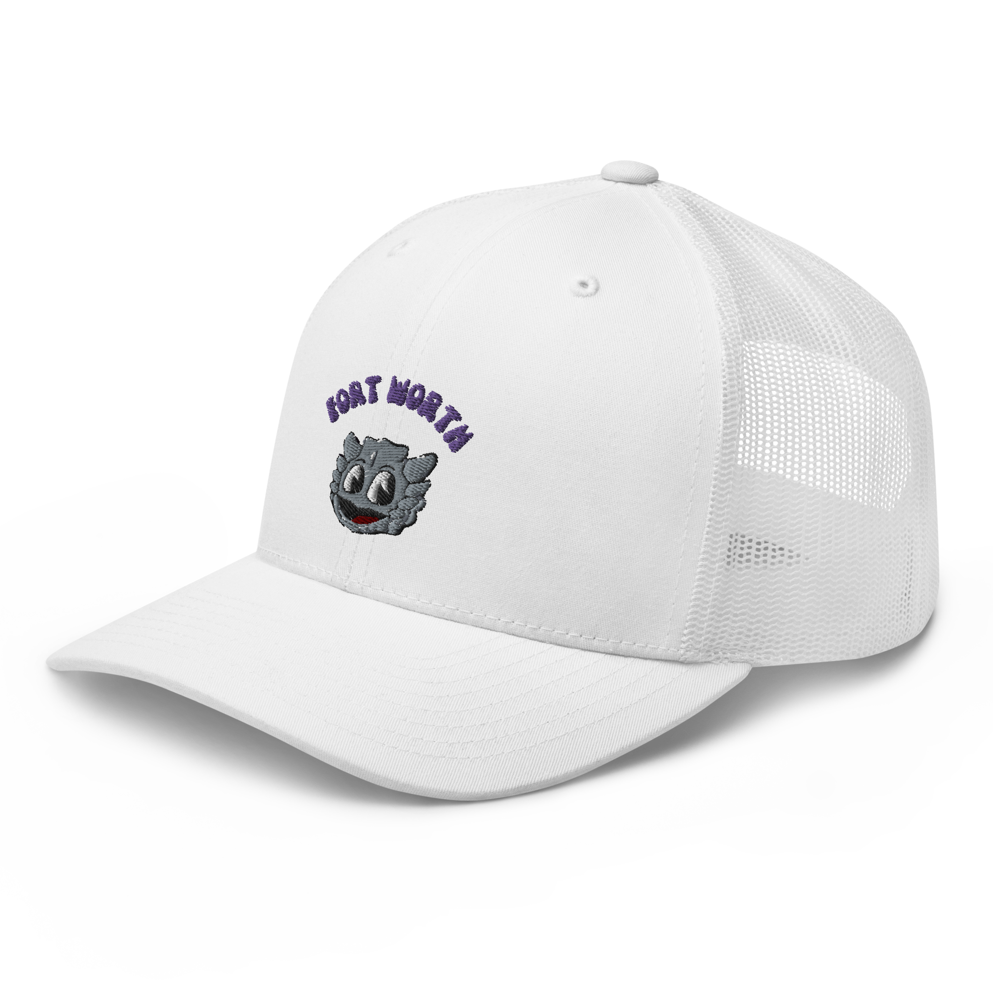 Fort Worth TCU Horned Frogs vintage snapback hat - white front