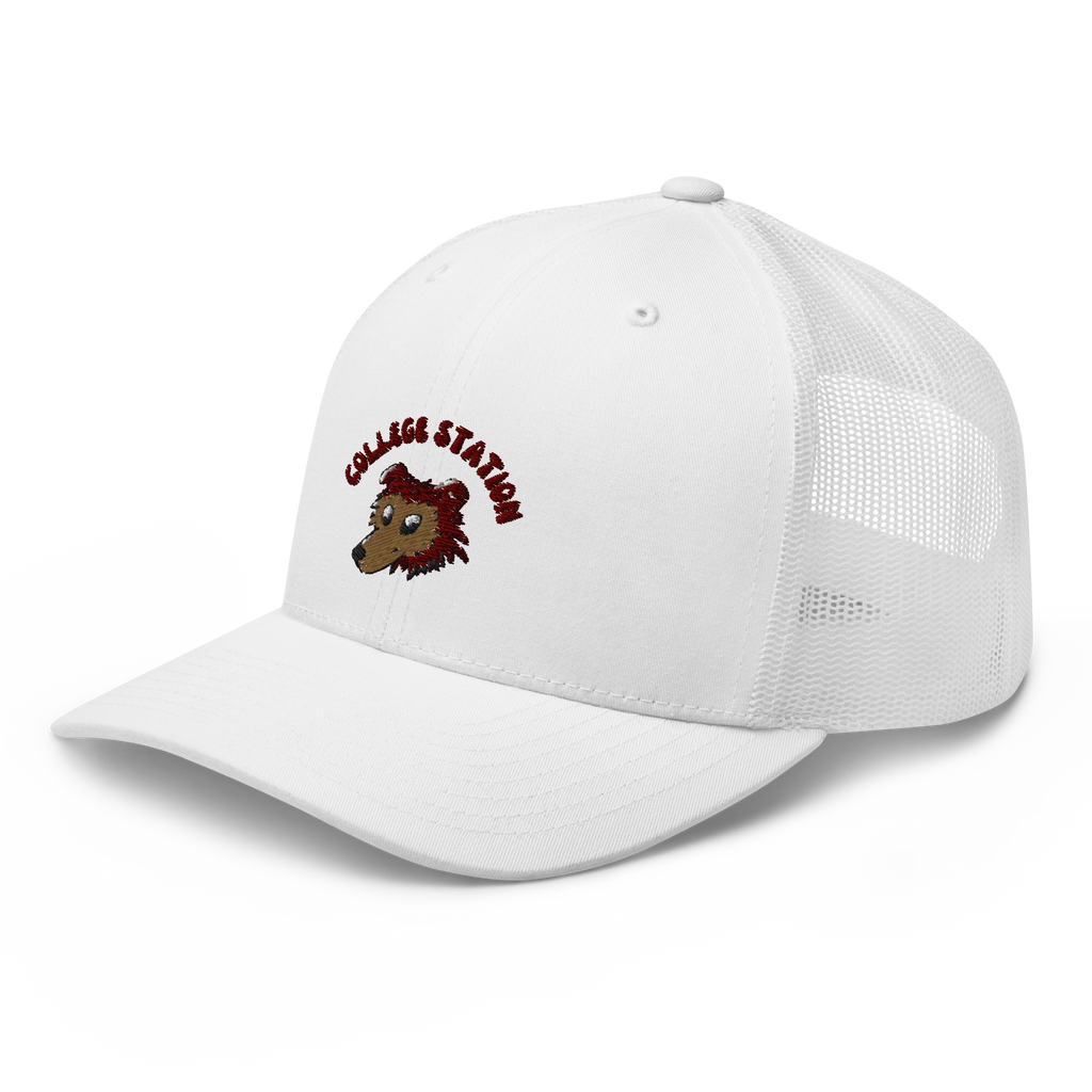 College Station Texas A&M Aggies vintage snapback hat - white front