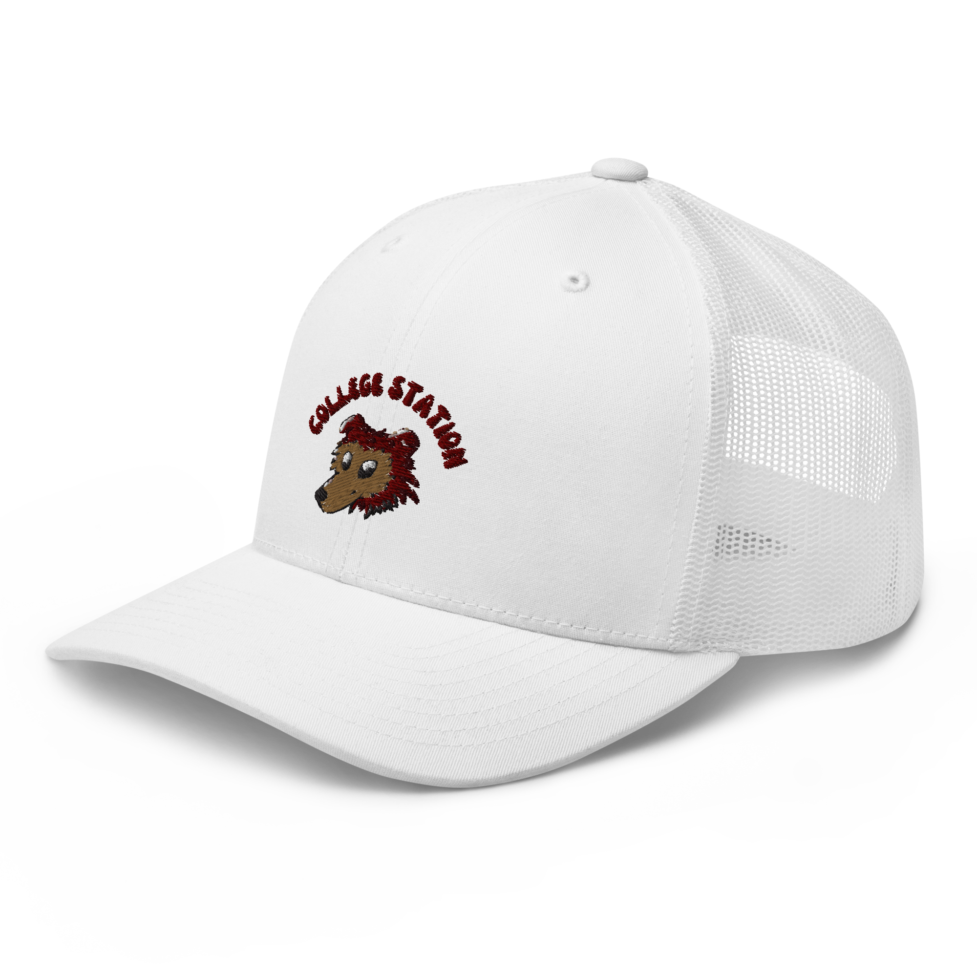 College Station Texas A&M Aggies vintage snapback hat - white front