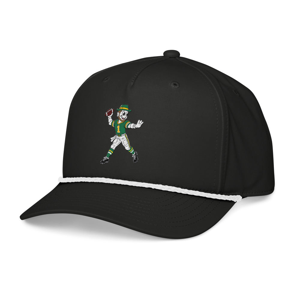 Notre Dame Fighting Irish Quarterback rope hat — Black (leftfront)