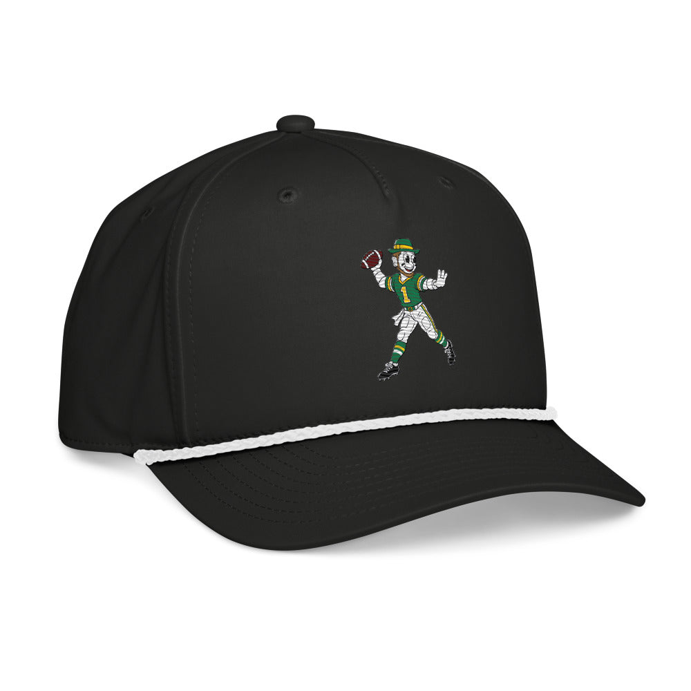 Notre Dame Fighting Irish Quarterback rope hat — Black (rightfront)