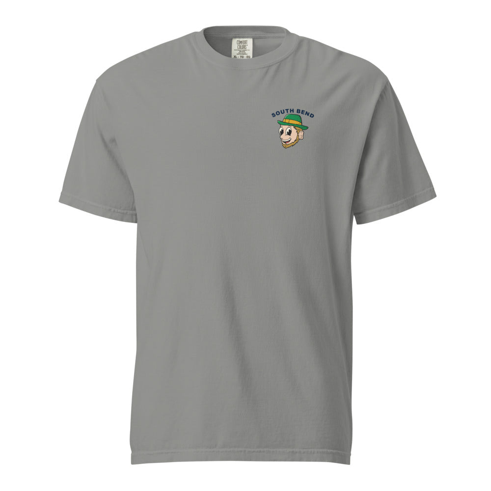 Notre Dame Fighting Irish Quarterback tee — Grey (front chest)