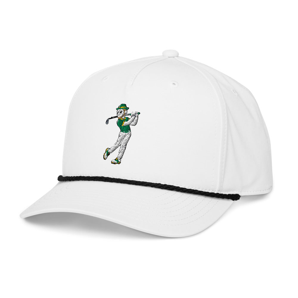Notre Dame Fighting Irish Golfer rope hat — White (leftfront)