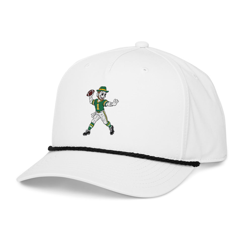 Notre Dame Fighting Irish Quarterback rope hat — White (leftfront)