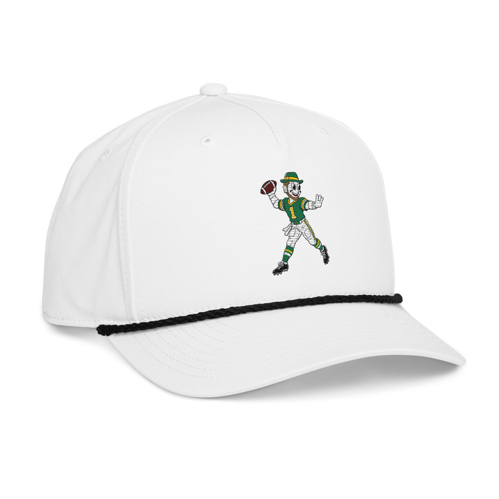 Notre Dame Fighting Irish Quarterback rope hat — White (rightfront)