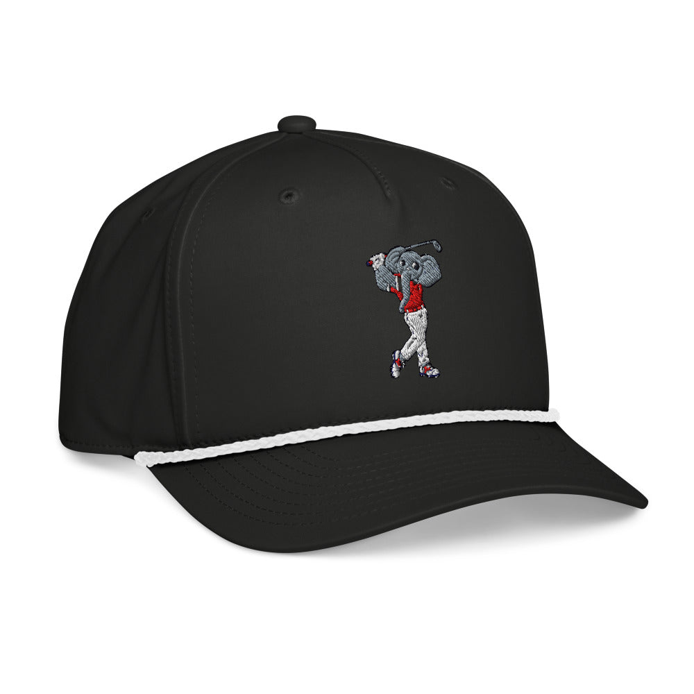 Alabama Crimson Tide Golfer rope hat — Black (rightfront)