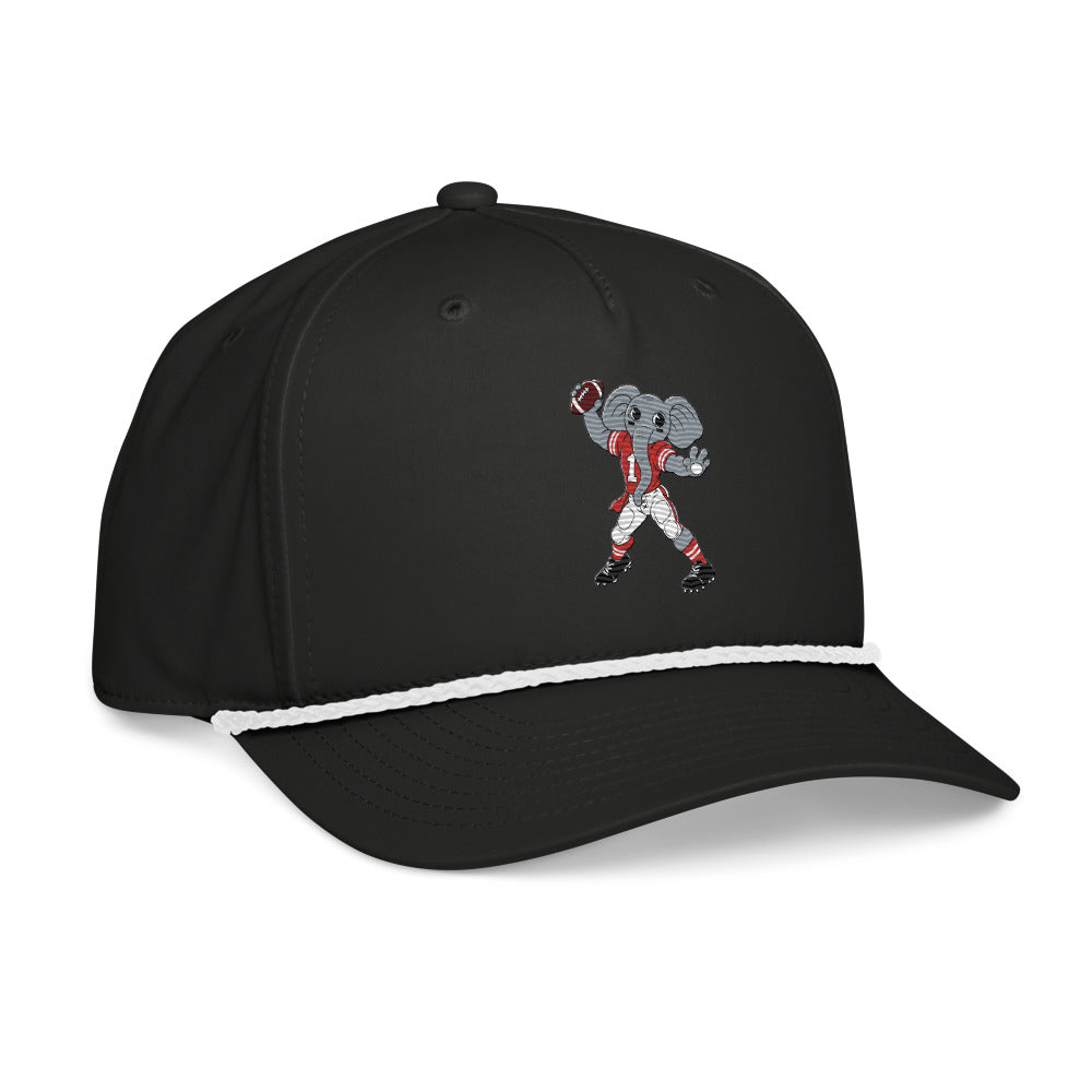 Alabama Crimson Tide Quarterback rope hat — Black (rightfront)