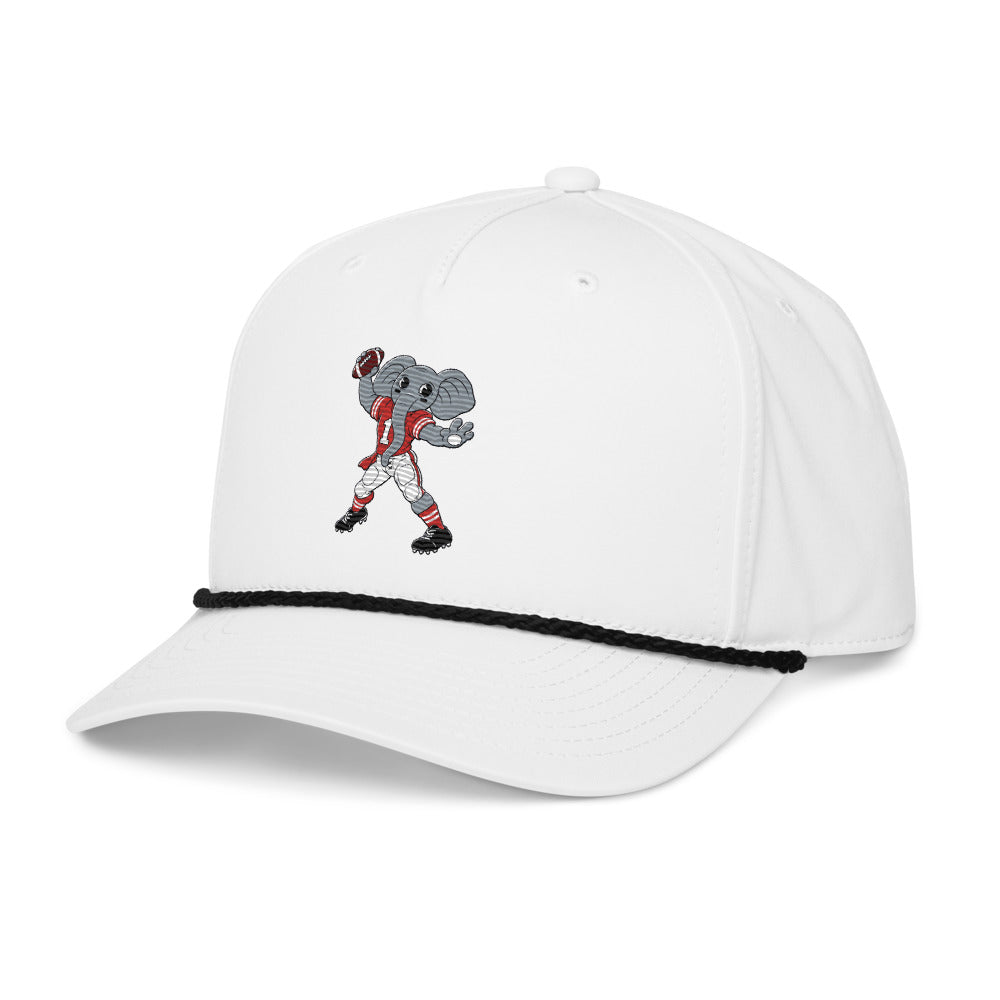 Alabama Crimson Tide Quarterback rope hat — White (leftfront)