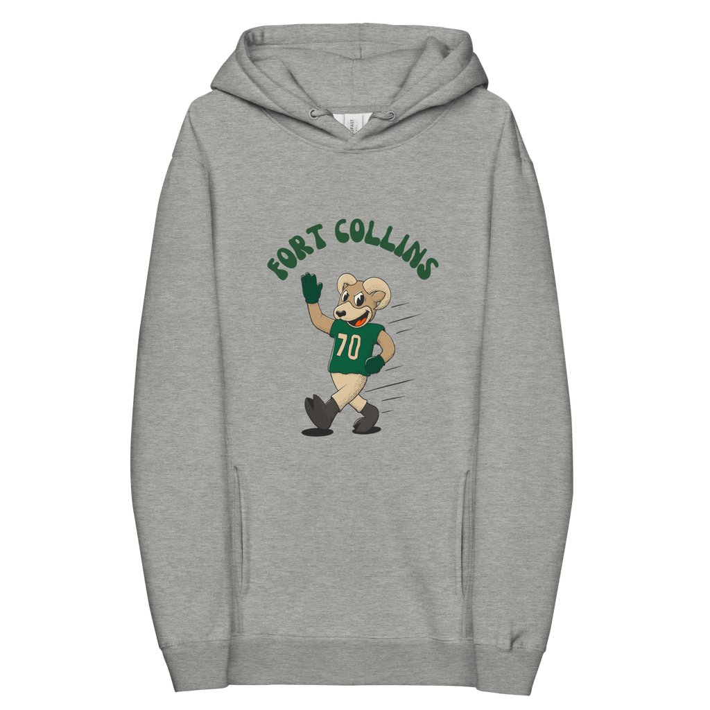 Fort Collins Colorado State Rams vintage hoodie - grey front