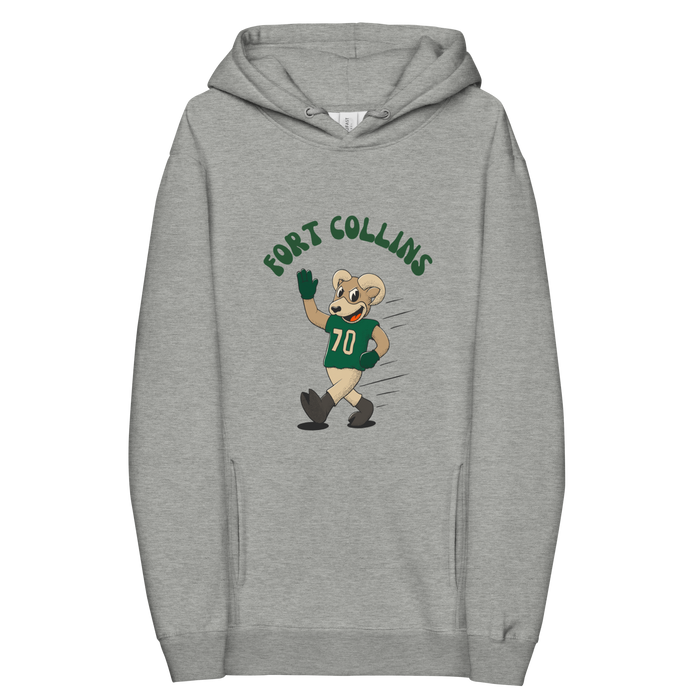 Fort Collins Colorado State Rams vintage hoodie - grey front