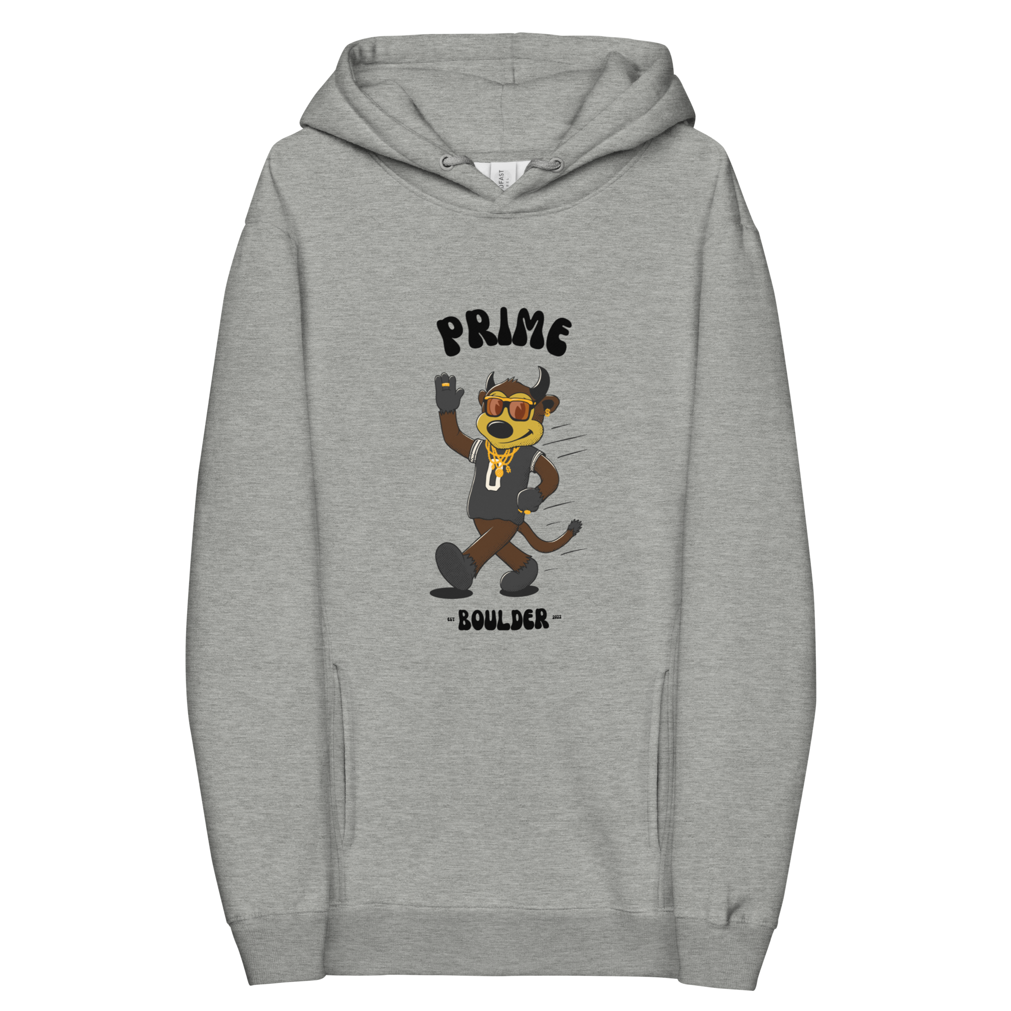 Prime Boulder Colorado Buffaloes vintage hoodie - grey front
