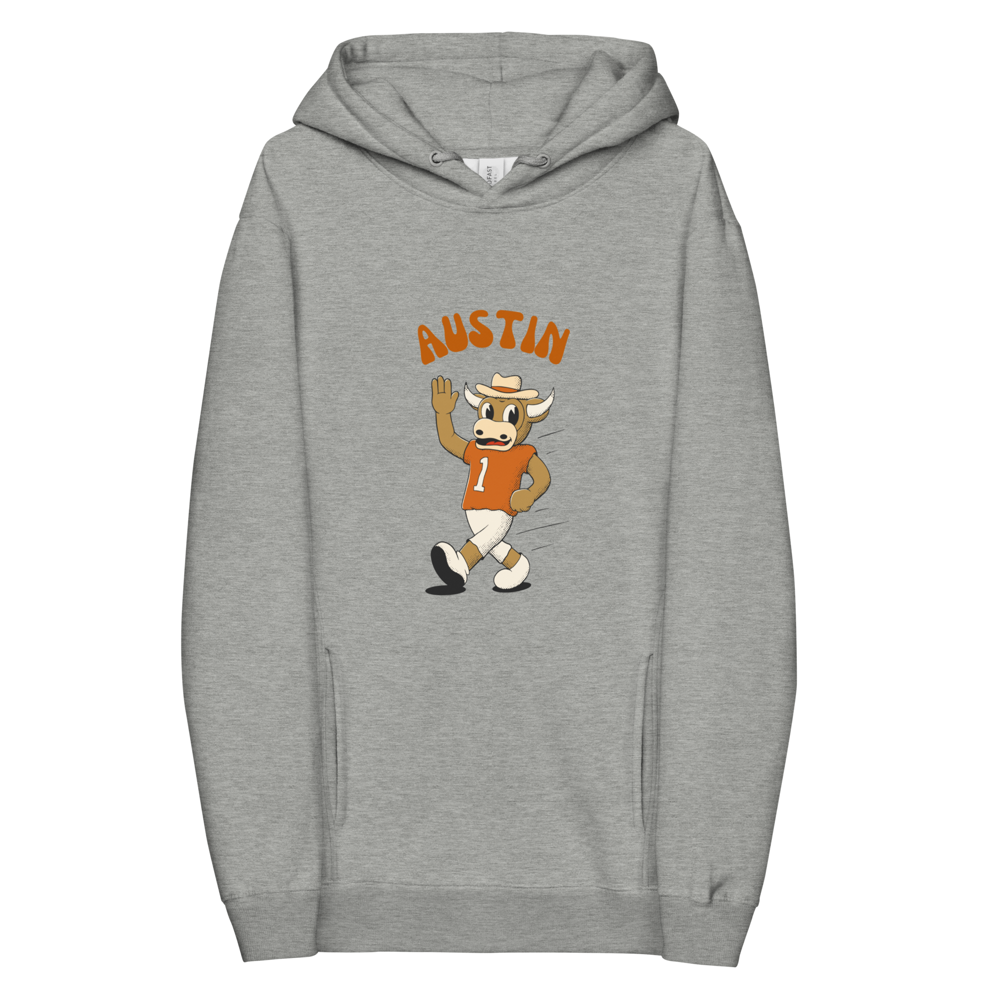 Austin Texas Longhorns vintage hoodie - grey front