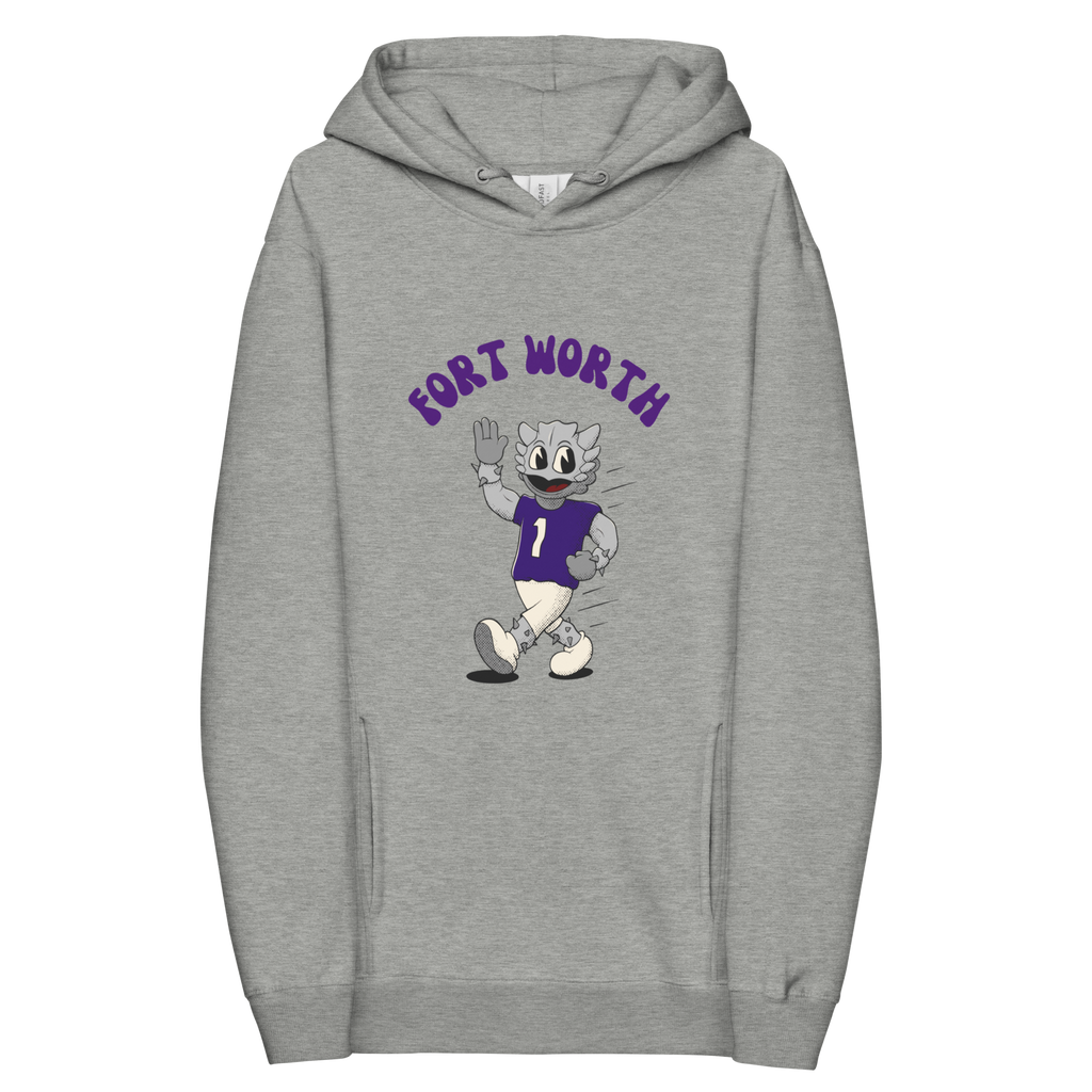Fort Worth TCU Horned Frogs vintage hoodie - grey front
