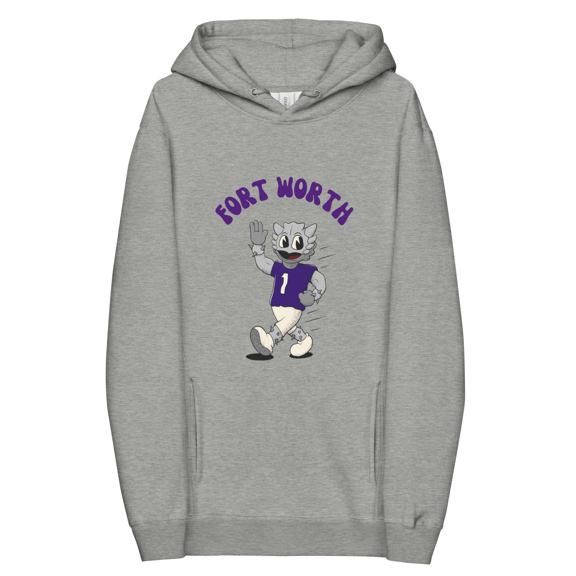 Fort Worth TCU Horned Frogs vintage hoodie - grey front