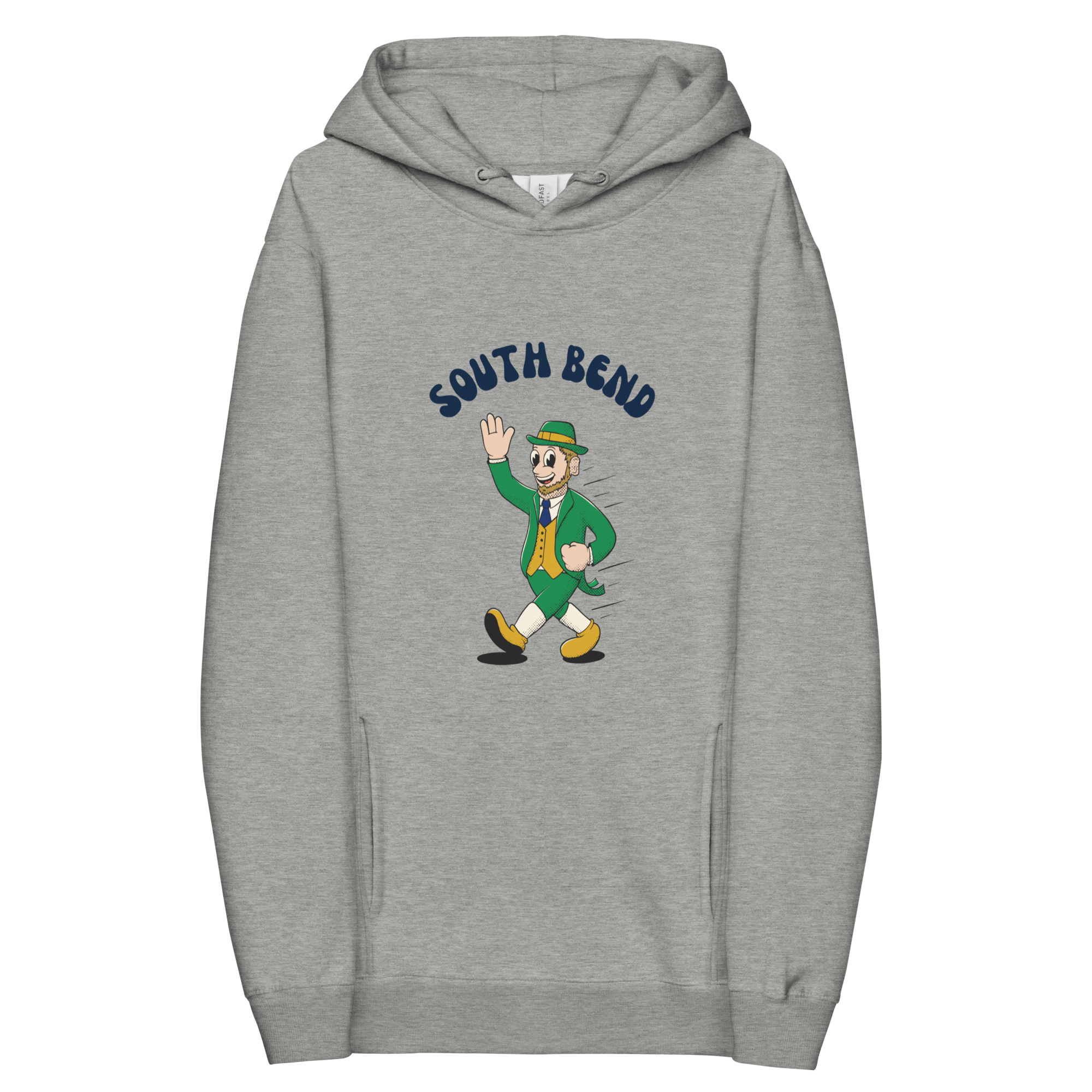 South Bend Notre Dame Fighting Irish vintage hoodie - grey front