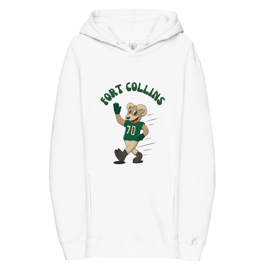 Fort Collins Colorado State Rams vintage hoodie - white front
