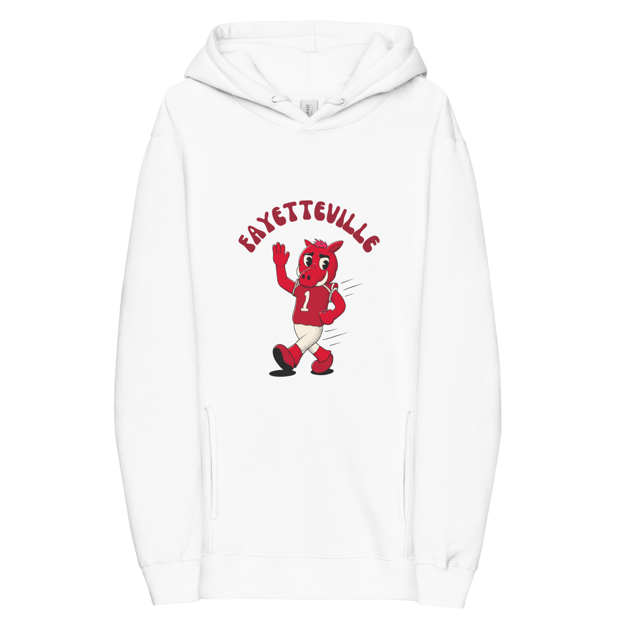 Fayetteville Arkansas Razorbacks vintage hoodie - white front