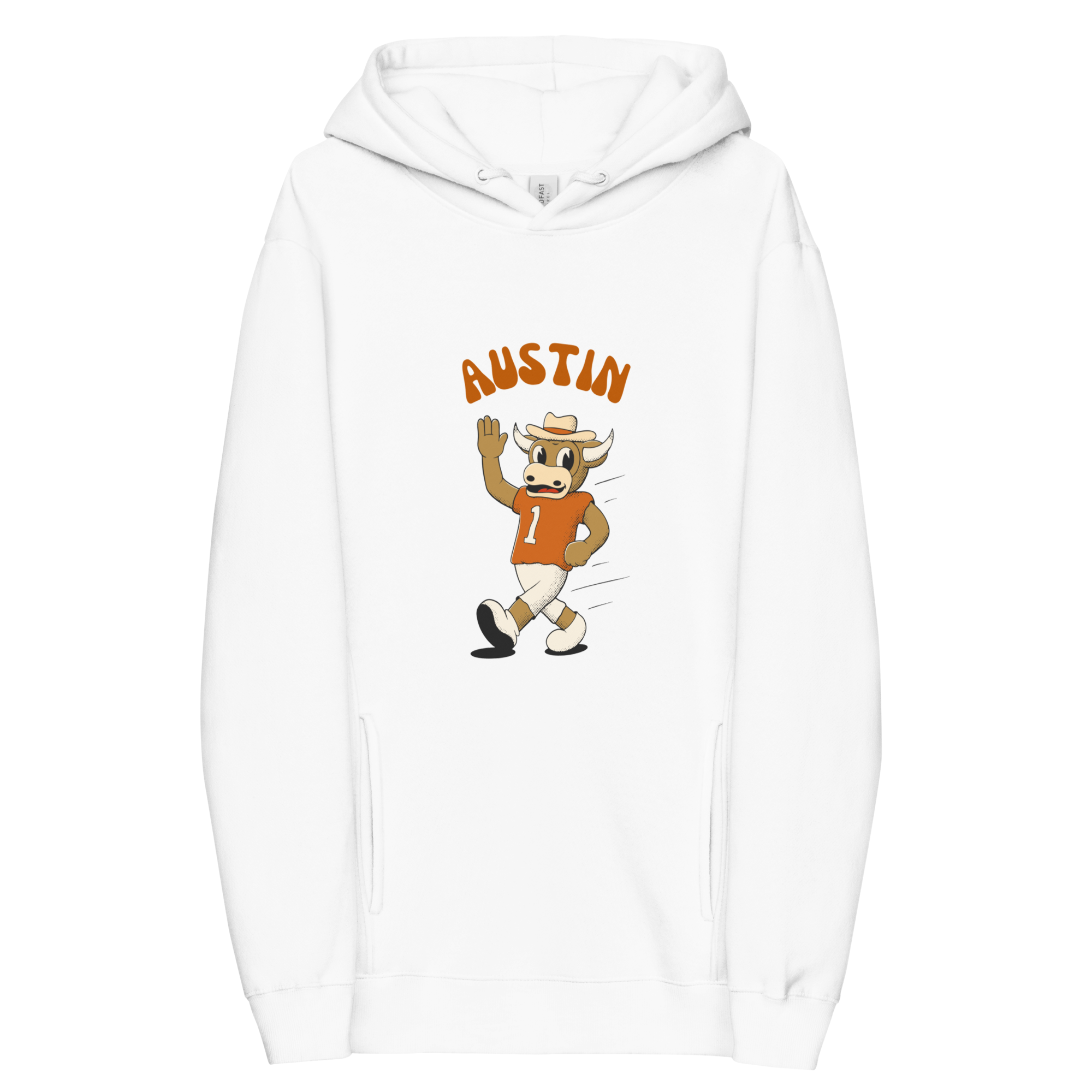 Austin Texas Longhorns vintage hoodie - white front