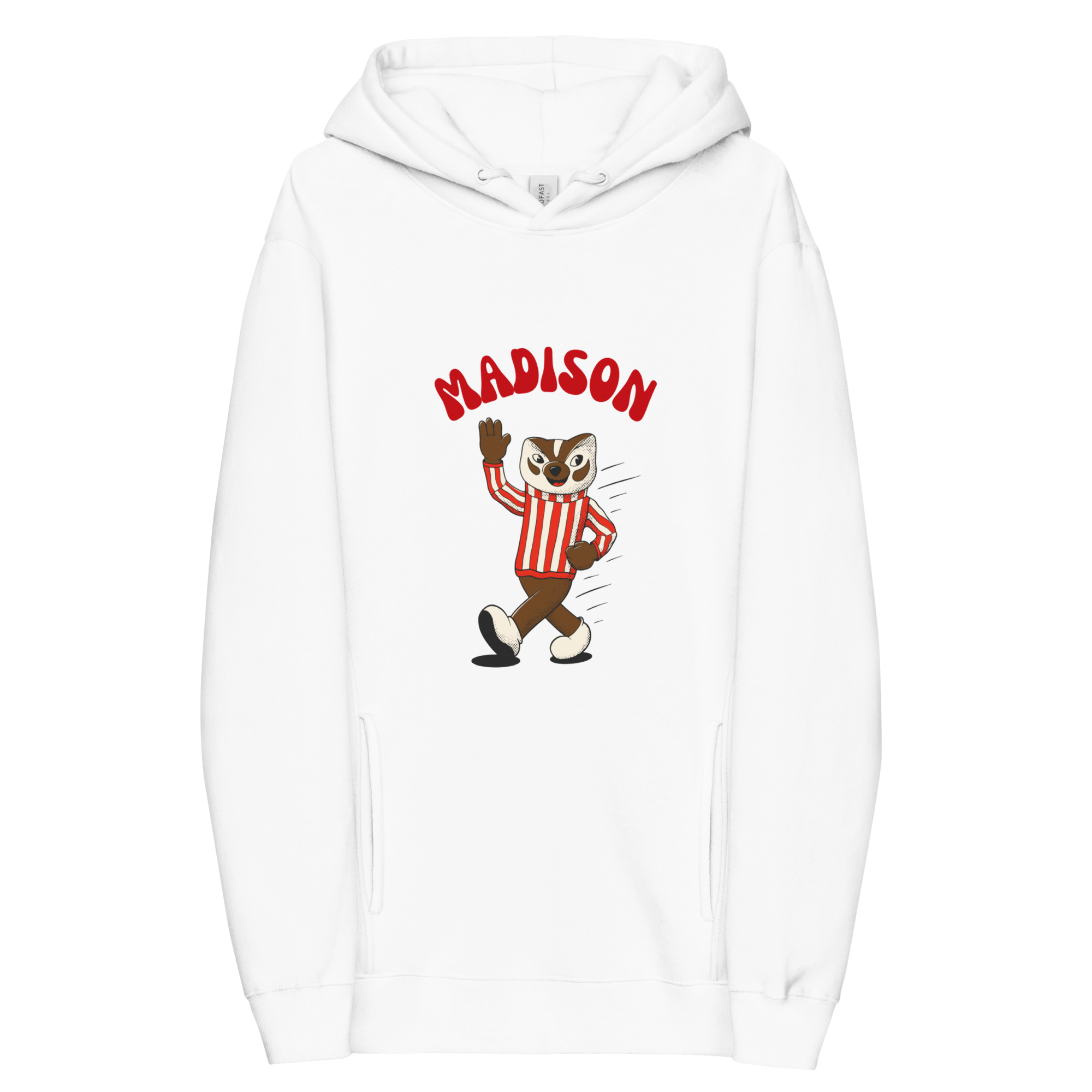 Madison Wisconsin Badgers vintage hoodie - white front