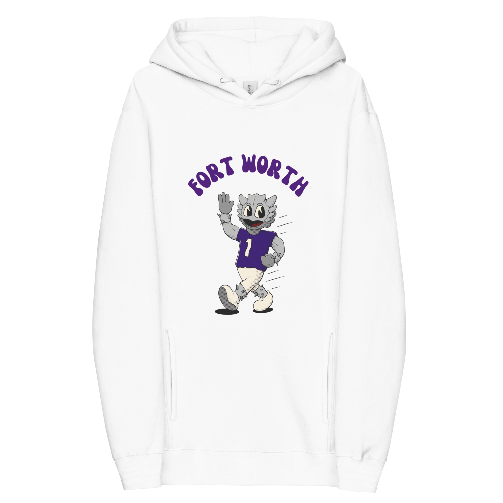 Fort Worth TCU Horned Frogs vintage hoodie - white front