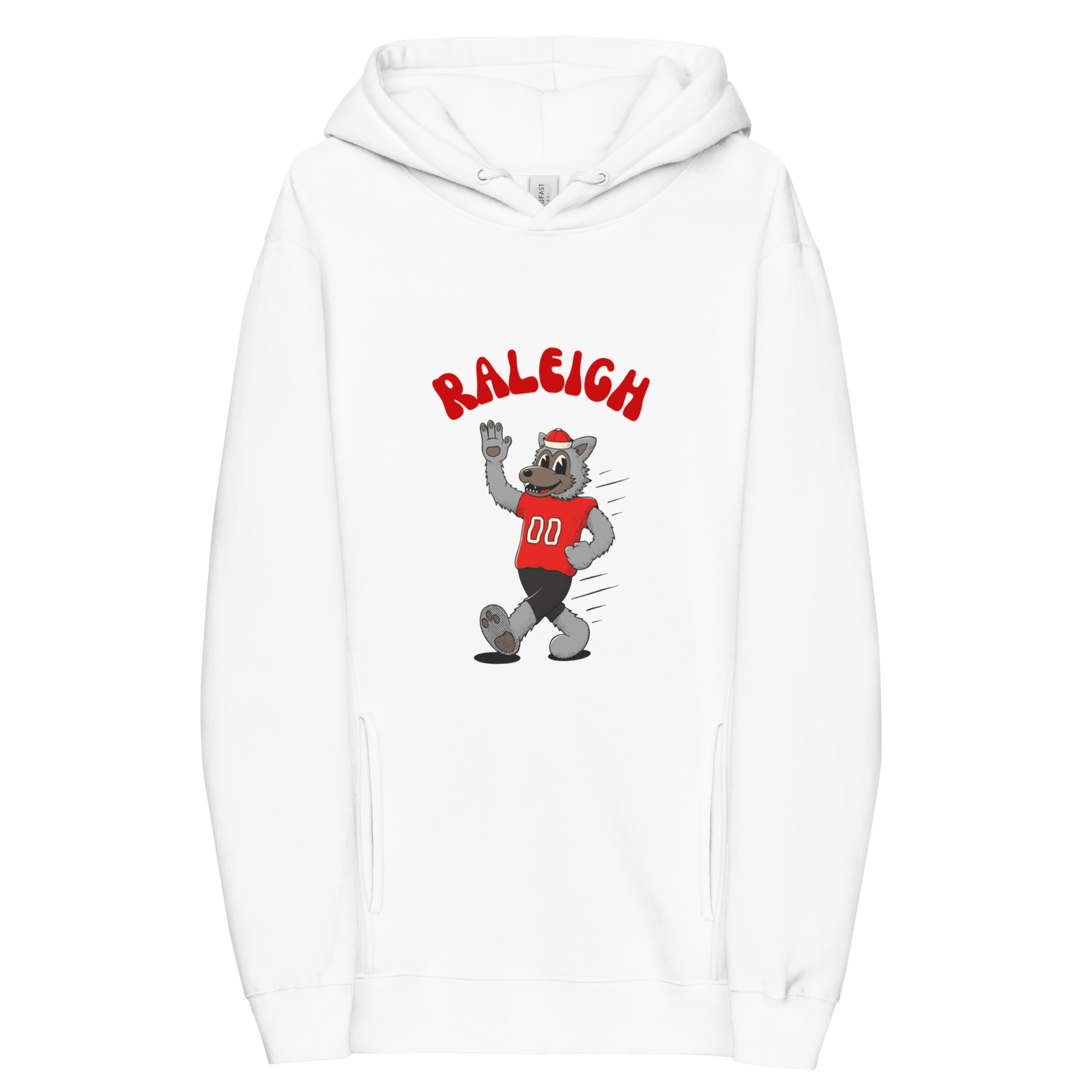 Raleigh NC State Wolfpack vintage hoodie - white front