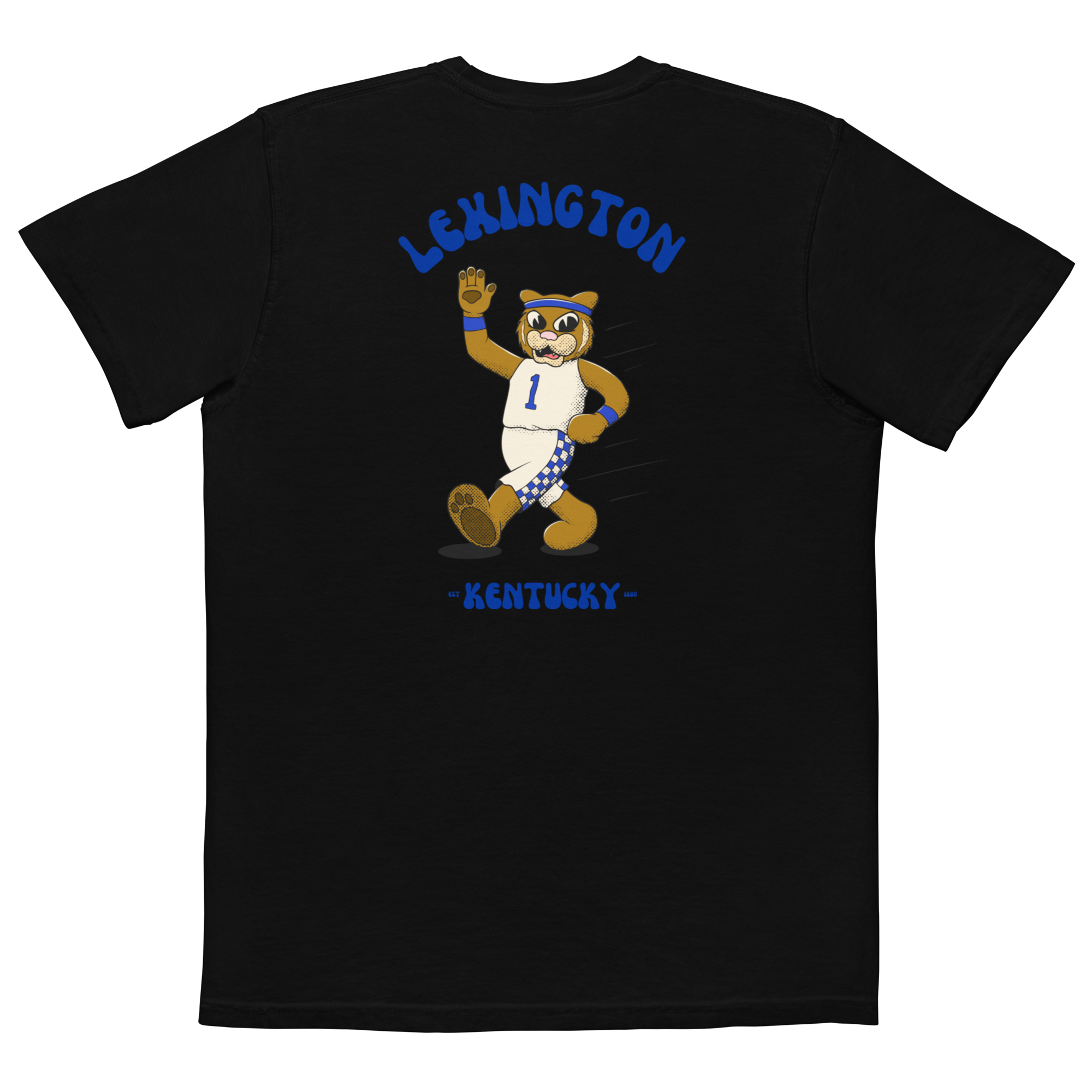 Lexington Kentucky Wildcats vintage pocket t-shirt - black back