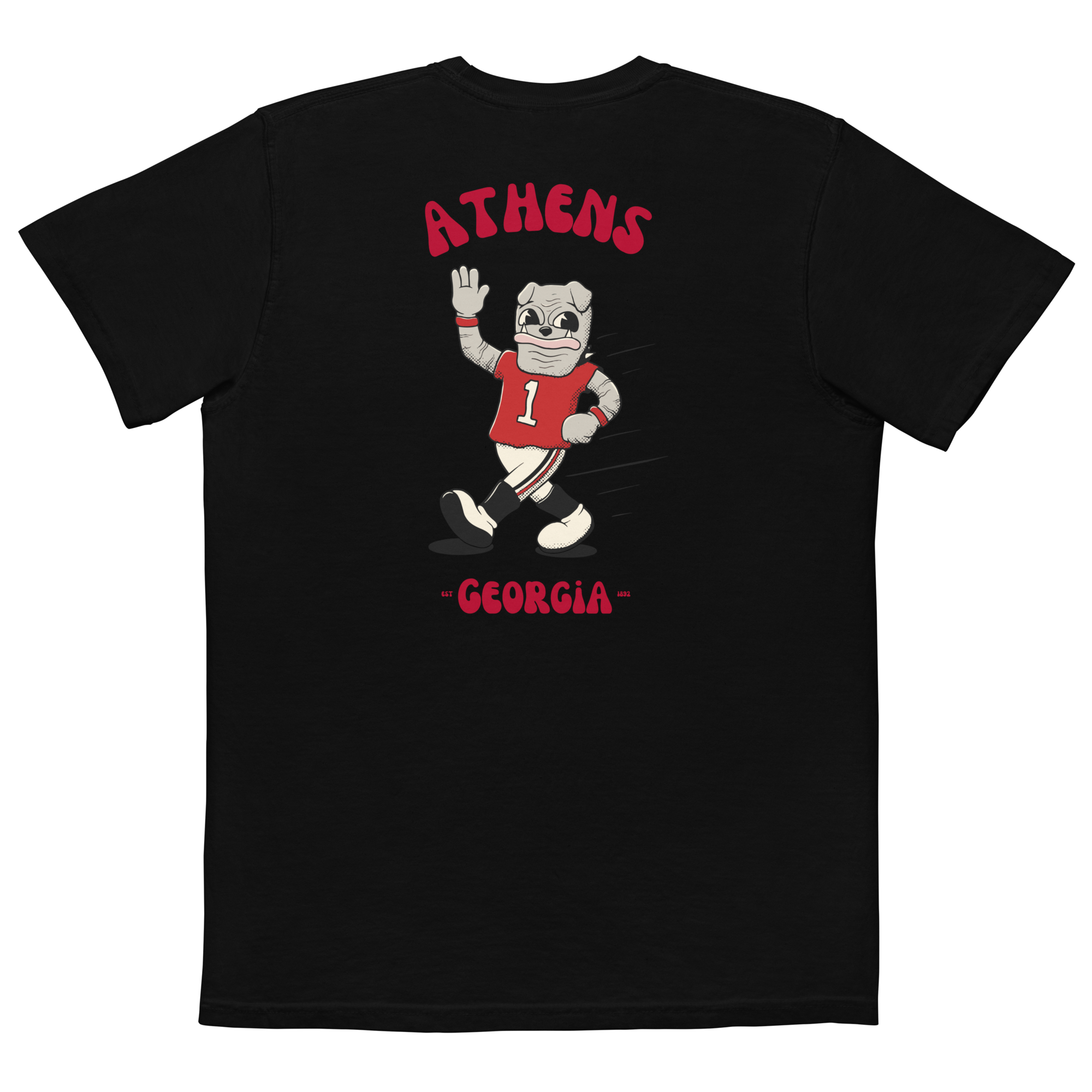 Athens Georgia Bulldogs vintage pocket t-shirt - black back