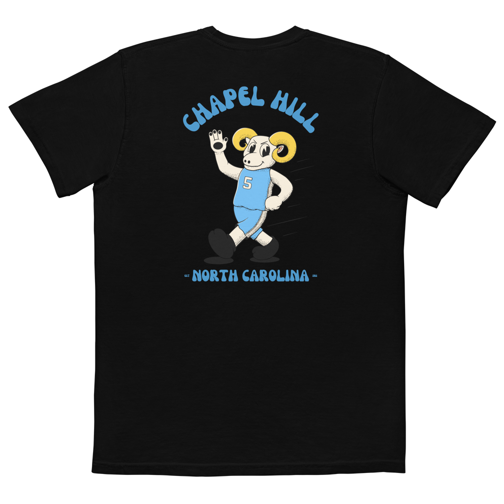 Chapel Hill North Carolina Tar Heels vintage pocket t-shirt - black back