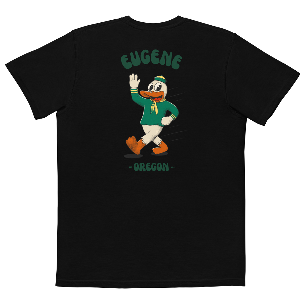 Eugene Oregon Ducks vintage pocket t-shirt - black back