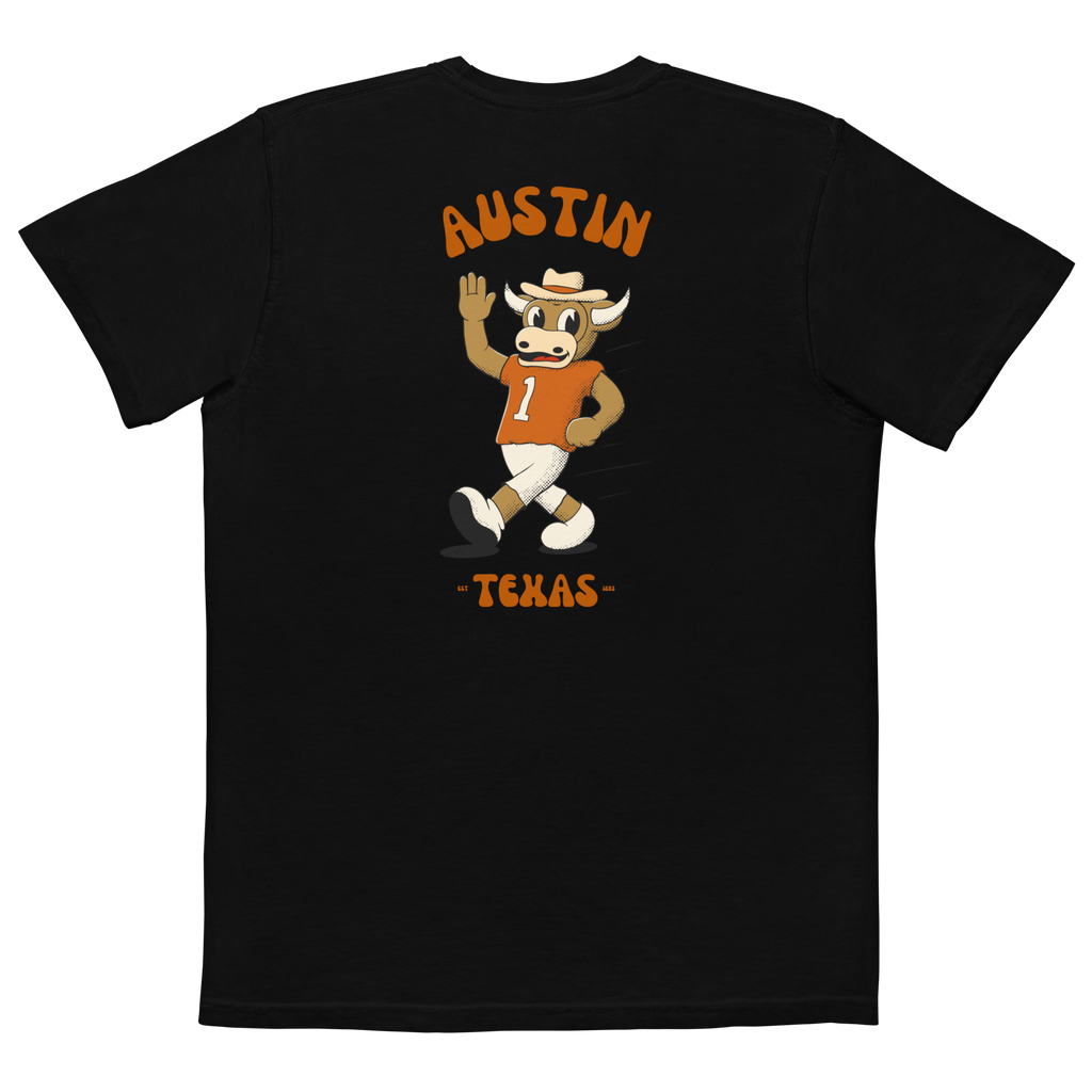 Austin Texas Longhorns vintage pocket t-shirt - black back