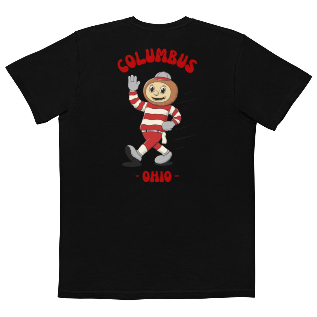 Columbus Ohio State Buckeyes vintage pocket t-shirt - black back