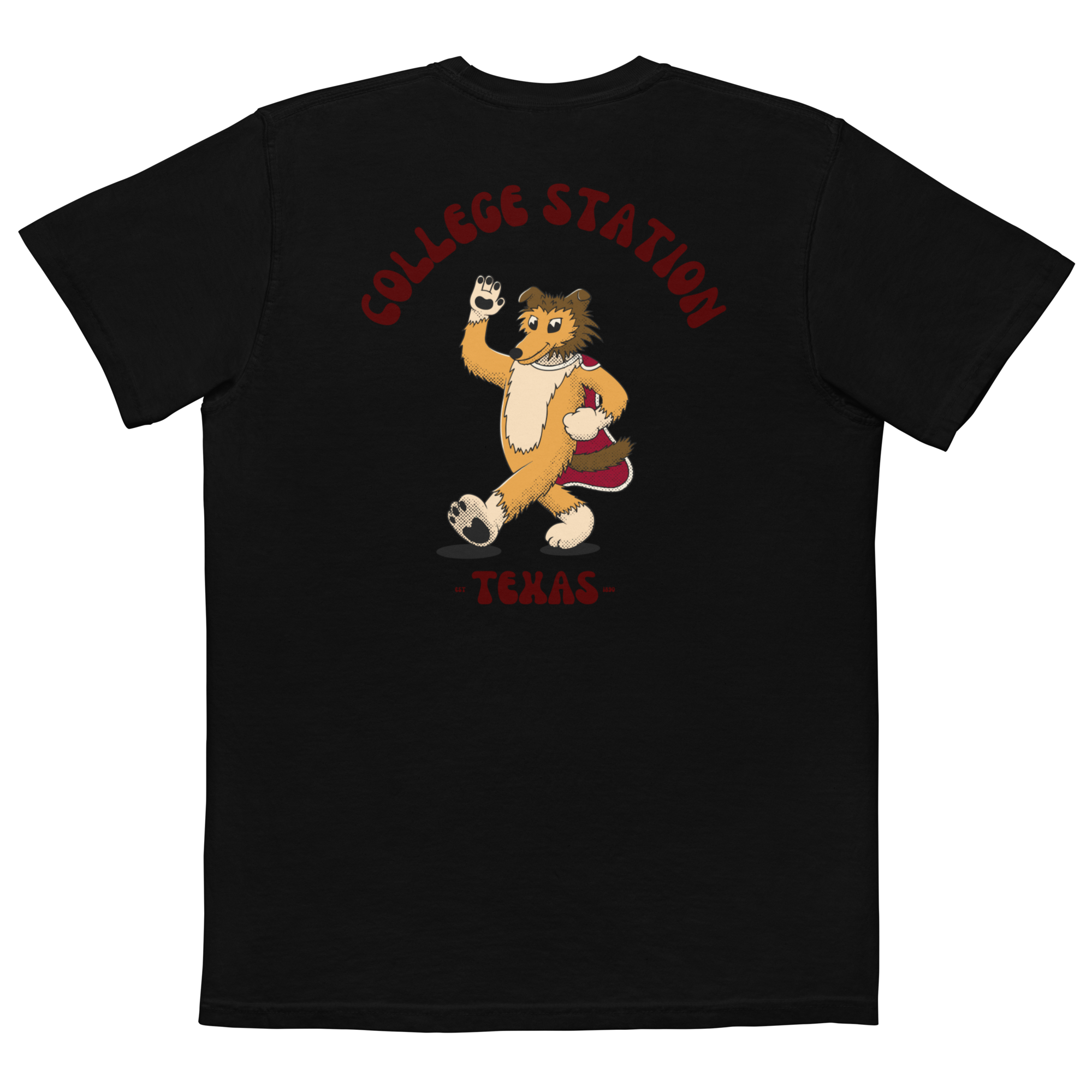 College Station Texas A&M Aggies vintage pocket t-shirt - black back