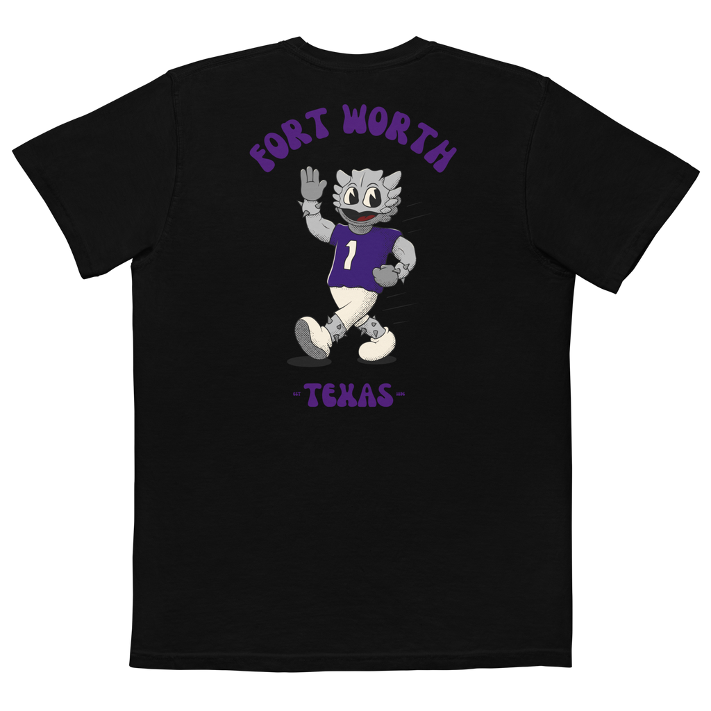 Fort Worth TCU Horned Frogs vintage pocket t-shirt - black back
