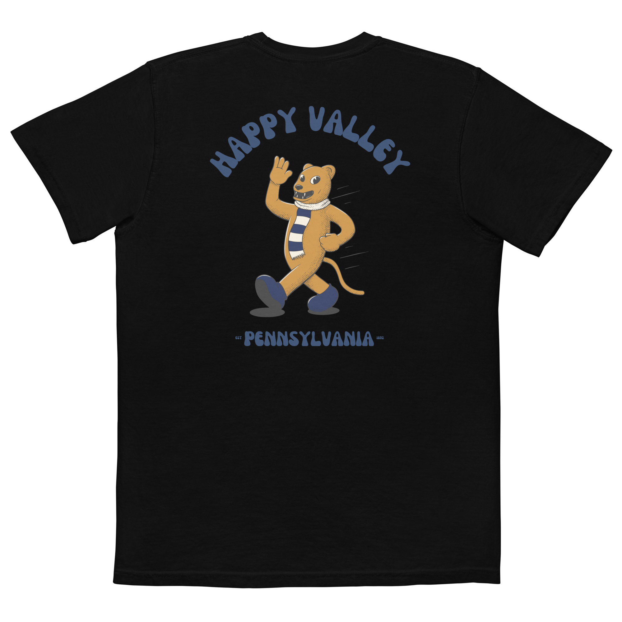 Happy Valley Penn State Nittany Lions vintage pocket t-shirt - black back