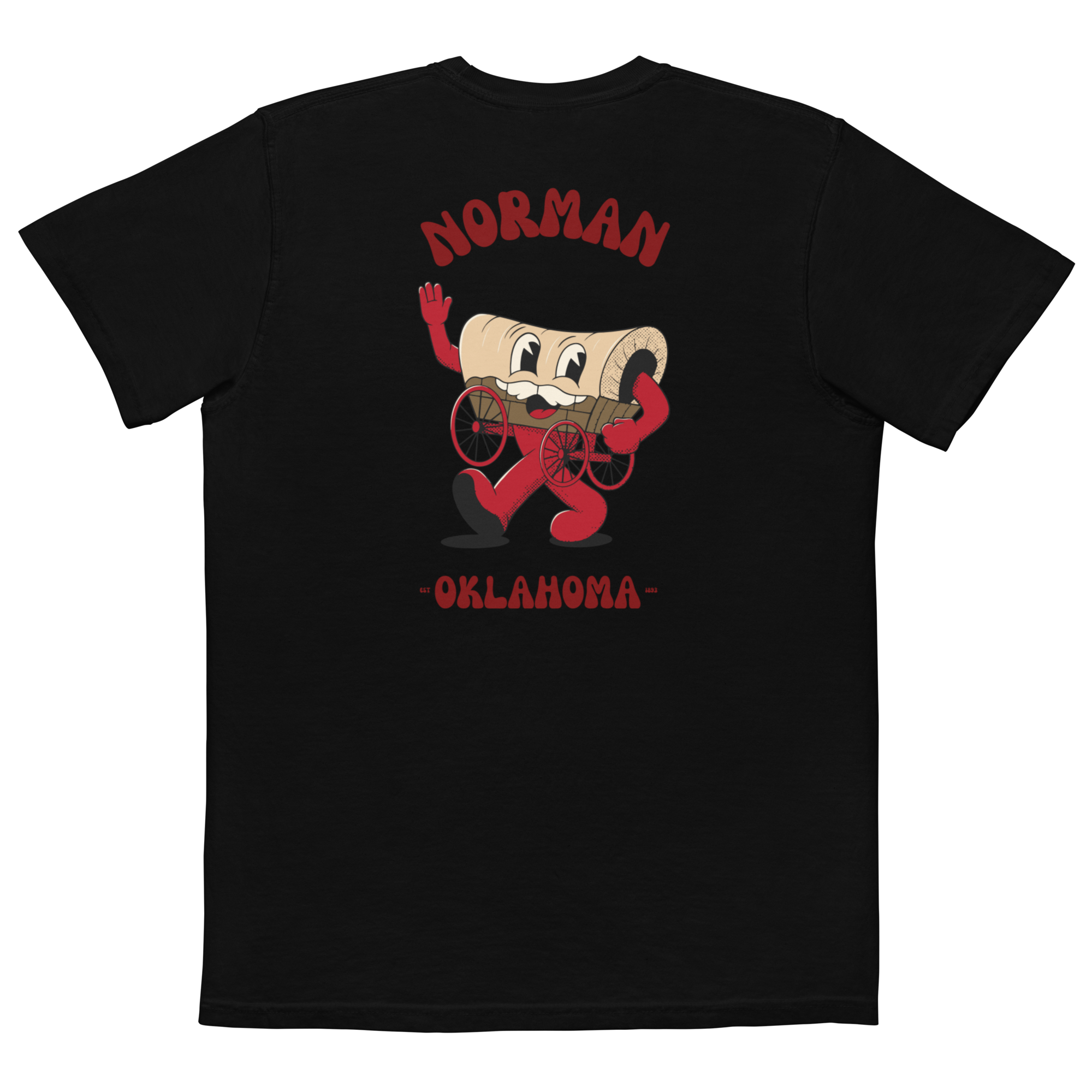 Norman Oklahoma Sooners vintage pocket t-shirt - black back