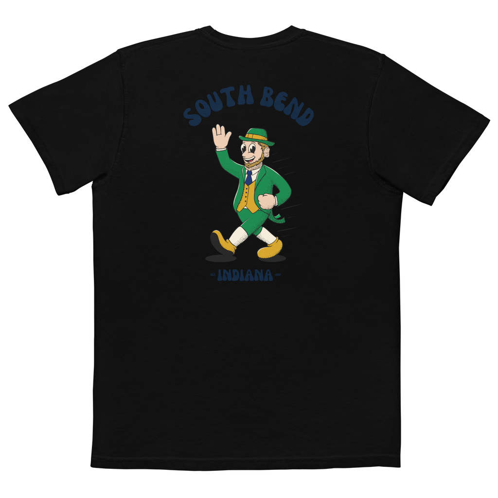 South Bend Notre Dame Fighting Irish vintage pocket t-shirt - black back