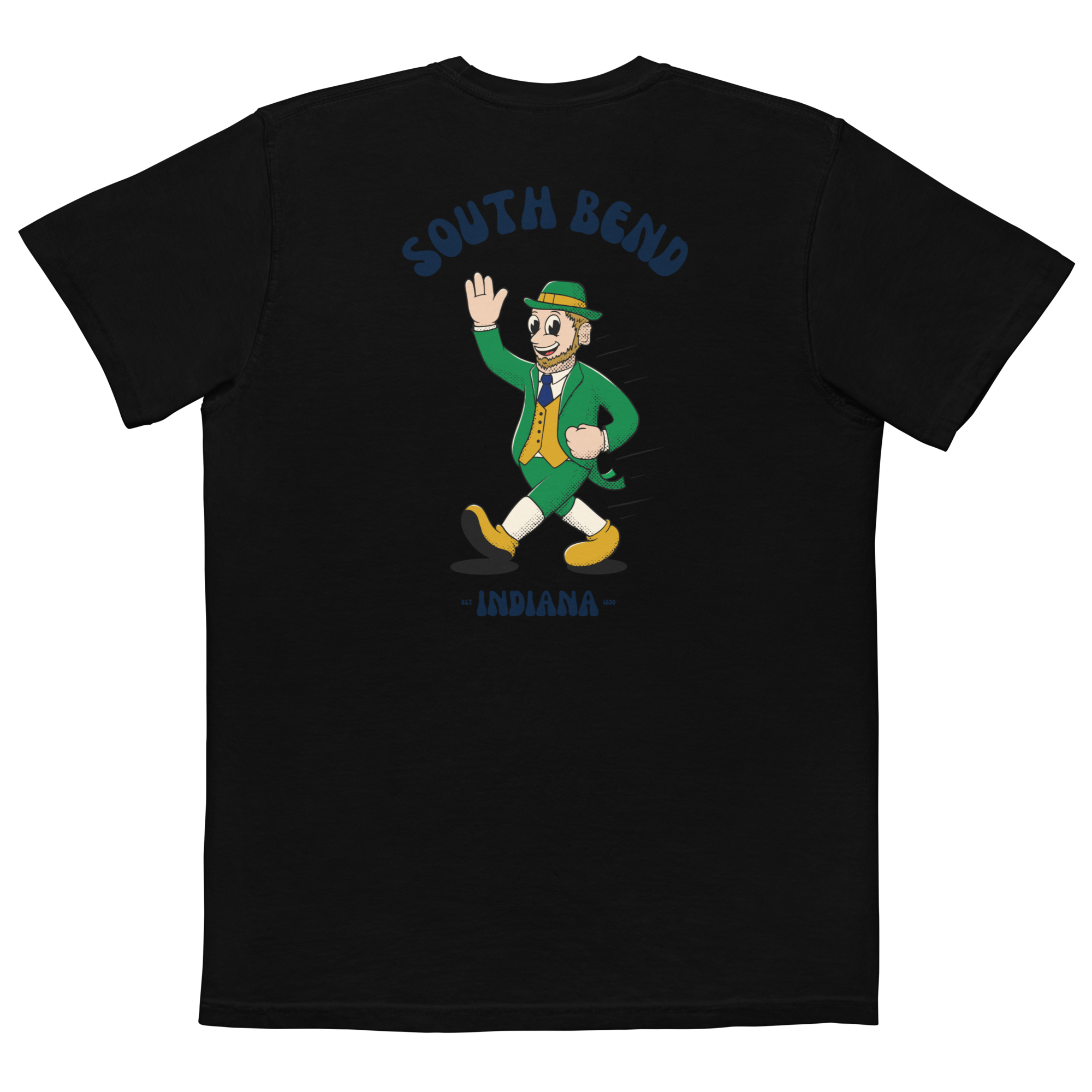 South Bend Notre Dame Fighting Irish vintage pocket t-shirt - black back