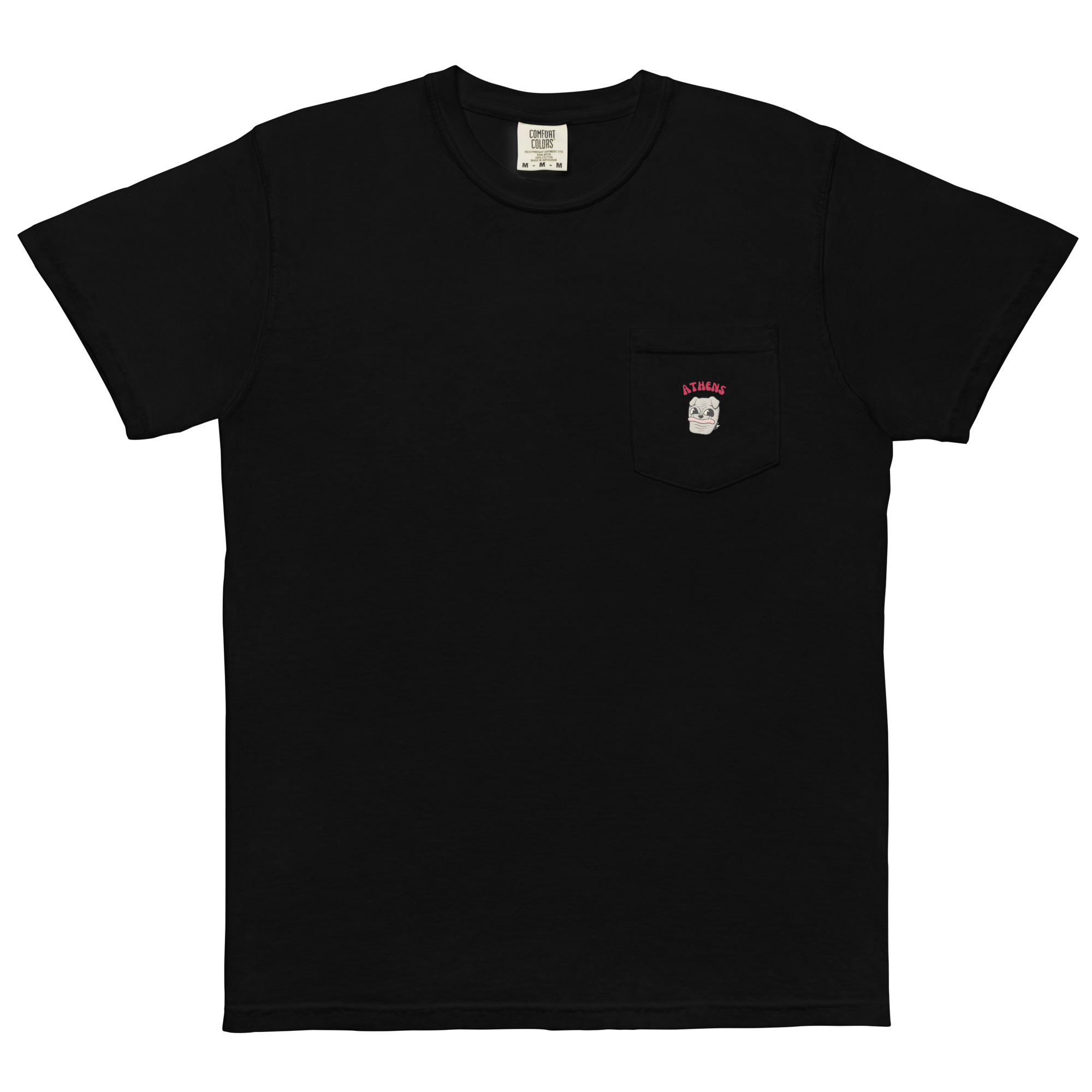 Athens Georgia Bulldogs vintage pocket t-shirt - black front