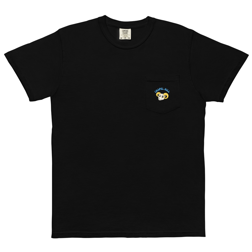 Chapel Hill North Carolina Tar Heels vintage pocket t-shirt - black front