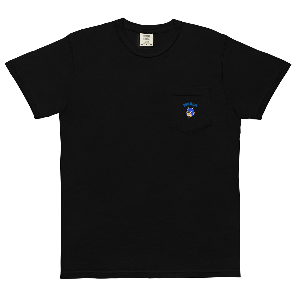 Durham Duke Blue Devils vintage pocket t-shirt - black front