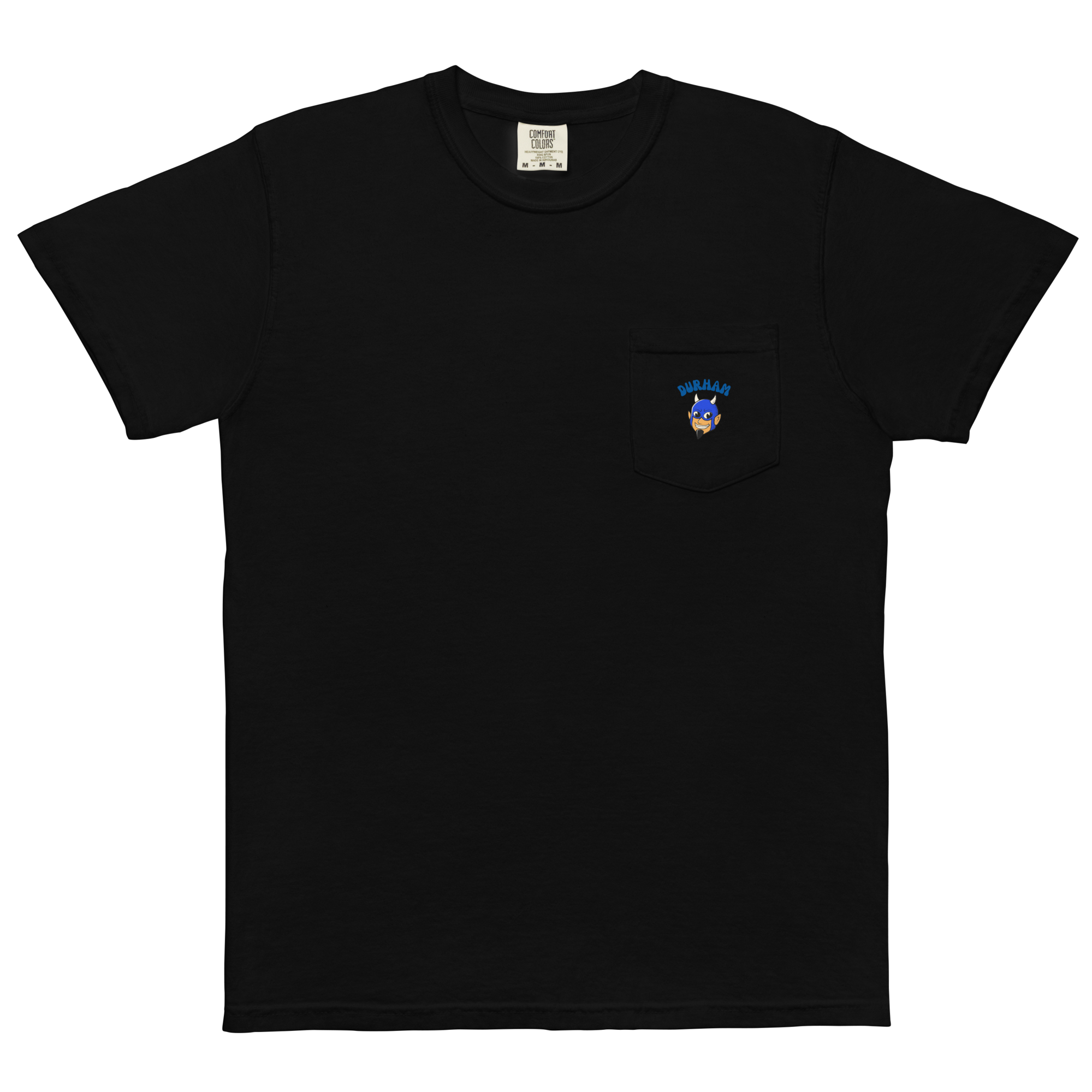 Durham Duke Blue Devils vintage pocket t-shirt - black front