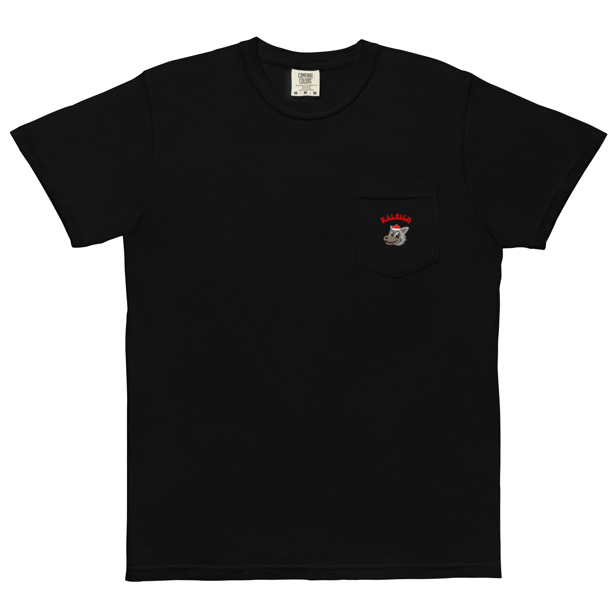 Raleigh NC State Wolfpack vintage pocket t-shirt - black front